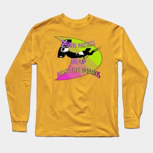 Freestyle Kitesurfer Be Up With The Boards Fun Pun Long Sleeve T-Shirt